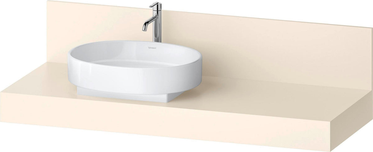 DURAVIT Balcoon Konsole 1400 mm mit Ausschnitt links – Elfenbein Matt
