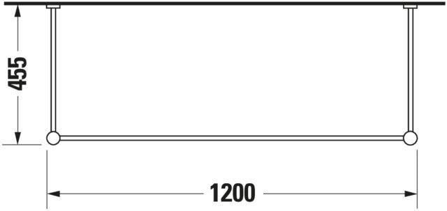 DURAVIT Metallkonsole Vero höhenverstellbar chrom für Waschtisch 032985