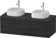 DURAVIT Zencha Konsolen-Waschtischunterbau 1300 mm Eiche Anthrazit wandhängend