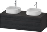DURAVIT Zencha Konsolen-Waschtischunterbau 1300 mm Eiche Anthrazit wandhängend