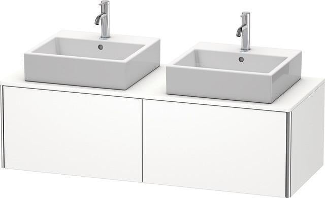 Duravit Waschtischunterbau XSQUARE 1400x400x548mm 2 Auszüge s-matt Eiche Ahorn links