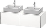 Duravit Waschtischunterbau XSQUARE 1400x400x548mm 2 Auszüge s-matt Eiche Ahorn links
