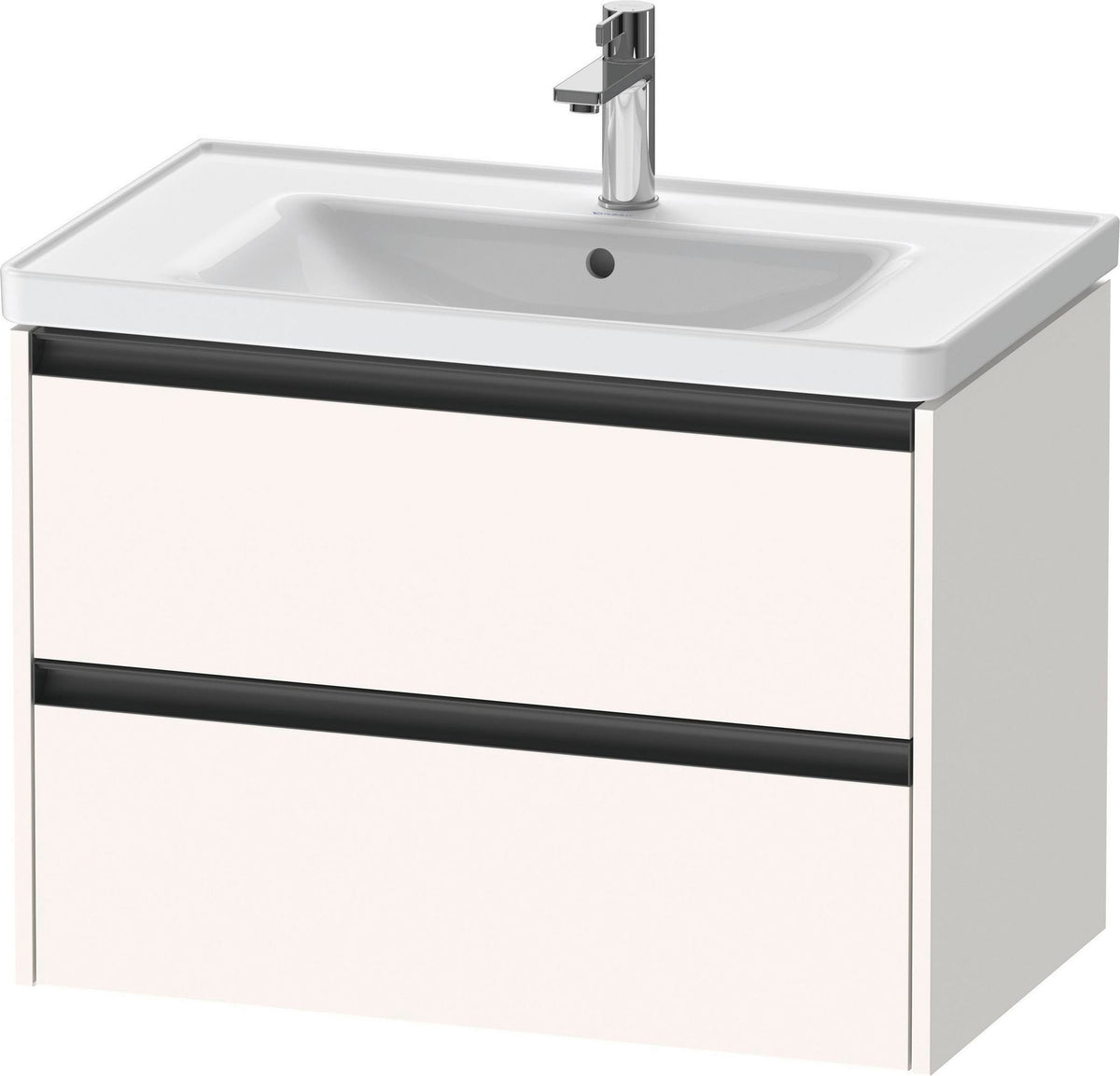 Duravit Ketho.2 Waschtischunterbau 784 mm betongrau matt mit 2 Schubkästen und Soft-Close