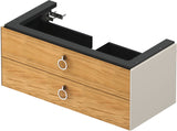 DURAVIT Waschtischunterbau White Tulip wandhängend 984 mm mit 2 Schubkästen, weiß seidenmatt