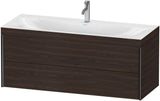DURAVIT XViu c-bonded Waschtischunterbauset 1200 mm, 2 Schubkästen, Nussbaum gebürstet, schwarz matt