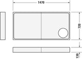 DURAVIT Starck Slimline Duschwanne 1400x750 mm Weiß Sanitäracryl mit Antislip