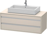 DURAVIT Ketho Waschtischunterbau wandhängend 1200 mm, 2 Schubkästen, weiß matt – für Aufsatzwaschtisch