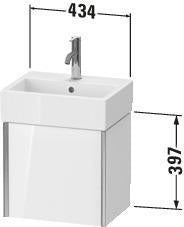 Duravit Waschtischunterbau XVIU 397x434x334mm Pro Cha ma TA li ta s-matt – wandhängend mit Aluminiumprofil