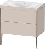 DURAVIT XViu c-bonded Waschtischset 800 mm bodenstehend mit 2 Auszügen und Tip-on Technik