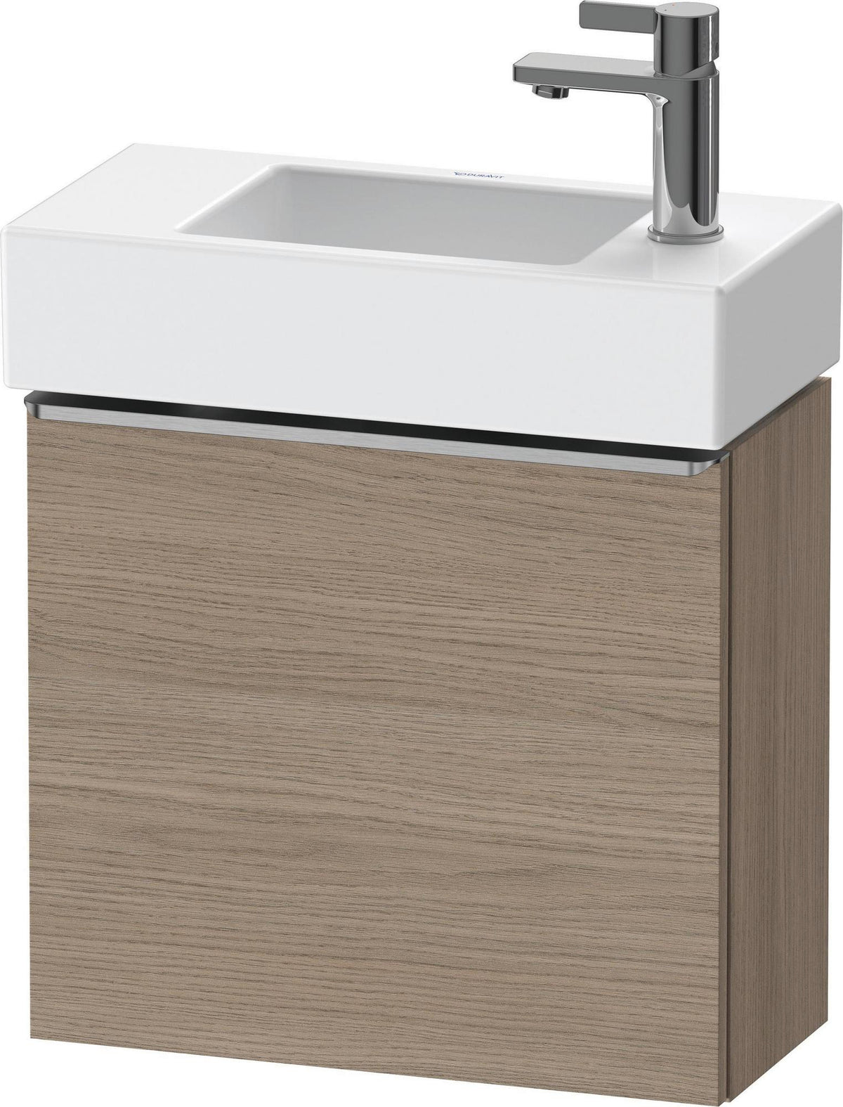 Duravit D-Neo Waschtischunterbau 484 mm Eiche Terra Matt, 1 Tür rechts, wandhängend