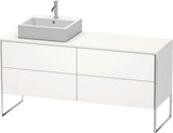DURAVIT XSquare Waschtischunterbau betongrau matt 1600 mm mit 4 Auszügen, bodenstehend