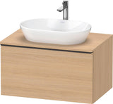 DURAVIT D-Neo Konsolenwaschtischunterbau 800 mm betongrau matt mit Bronze-Griff und Soft-Close-Auszug