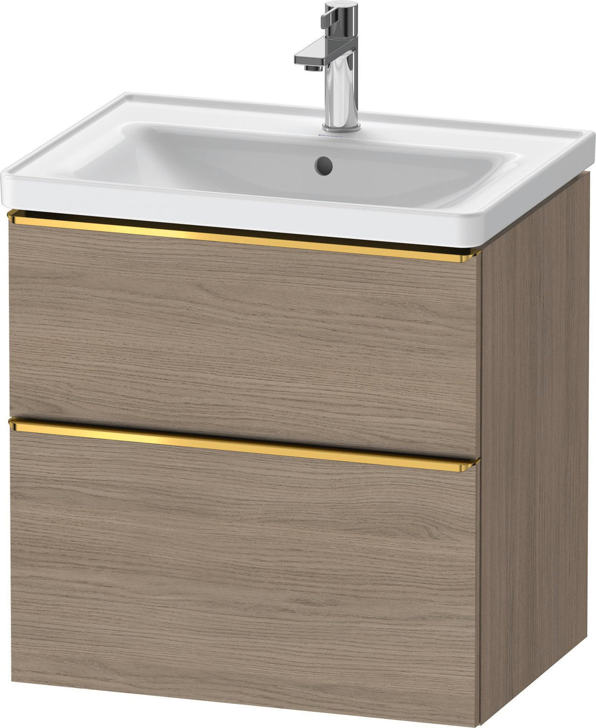 Duravit D-Neo Waschtischunterbau 634 mm Eiche Terra Matt mit Soft-Close-Auszug