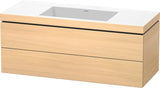 Duravit L-Cube c-bonded Waschtischset 1200 mm Mediterrane Eiche, 2 Schubkästen, wandhängend