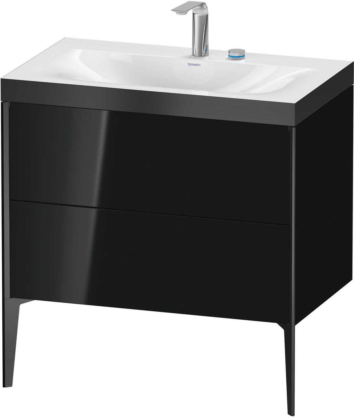 Duravit XViu c-bonded Waschtischset bodenstehend 800 mm mit 2 Auszügen, Push-Open und Soft-Close