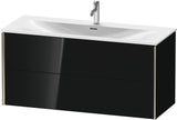 DURAVIT XViu Waschtischunterbau wandhängend 1210 mm, 2 Schubkästen, weiß matt – ohne Griff, mit Tip-On-Technik
