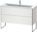 Duravit XSquare Waschtischunterbau 1210 mm mit zwei Auszügen in Außenfarbe Taubenblau matt