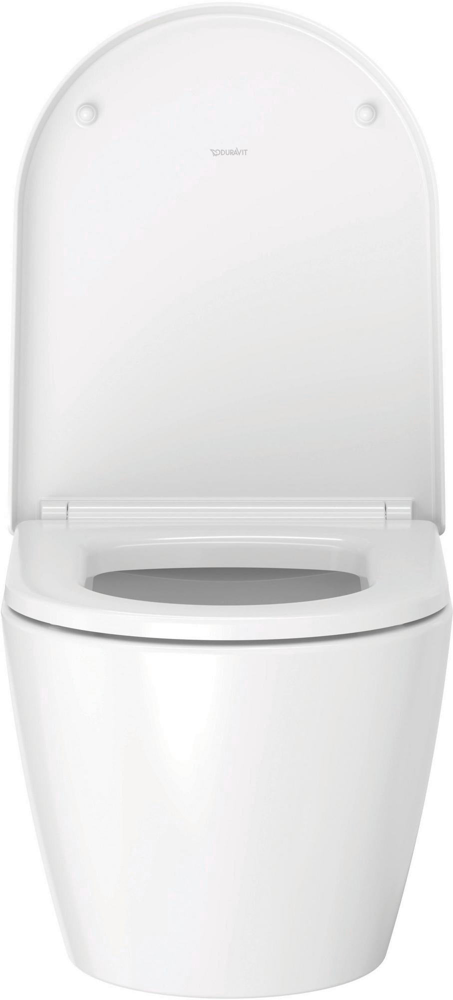Duravit Wand-WC ME by Starck 570 mm Weiß Seidenmatt Tiefspüler mit WonderGliss