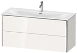 Duravit XSquare Waschtischunterbau 1210 mm, 2 Schubkästen, weiß matt, wandhängend, Tip-On
