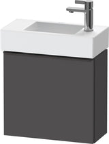 DURAVIT D-Neo Waschtischunterbau 484 mm betongrau matt mit Tür rechts und Bronze-Griff