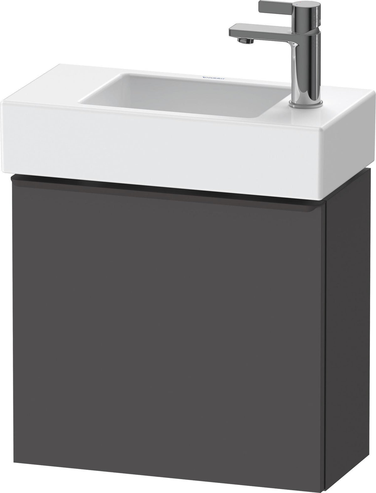 DURAVIT D-Neo Waschtischunterbau 484 mm Eiche Schwarz Matt, 1 Tür, Bronze Griff