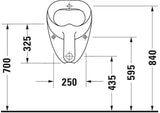 DURAVIT Design Classics Urinal Bill, absaugend, ohne Fliege, ohne Deckel, weiß