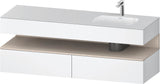 DURAVIT Qatego Einbauwaschtisch mit Konsolenwaschtischunterbau 1600 mm Weiß Matt