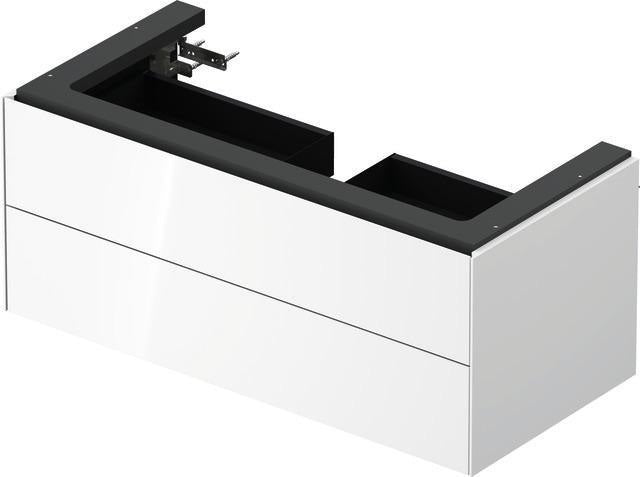 DURAVIT White Tulip Waschtischunterbau 984 mm, 2 Schubkästen, weiß seidenmatt