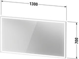 DURAVIT L-Cube Lichtspiegel 650x700 mm, graphit matt, LED, Sensorschalter, IP44