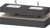DURAVIT Qatego Studio F. A. Porsche Waschtischset 1600 mm mit Konsolenwaschtischunterbau, 2 Auszüge