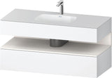 DURAVIT Qatego Studio F. A. Porsche Einbauwaschtisch mit Konsolenwaschtischunterbau 1200 mm Weiß Matt