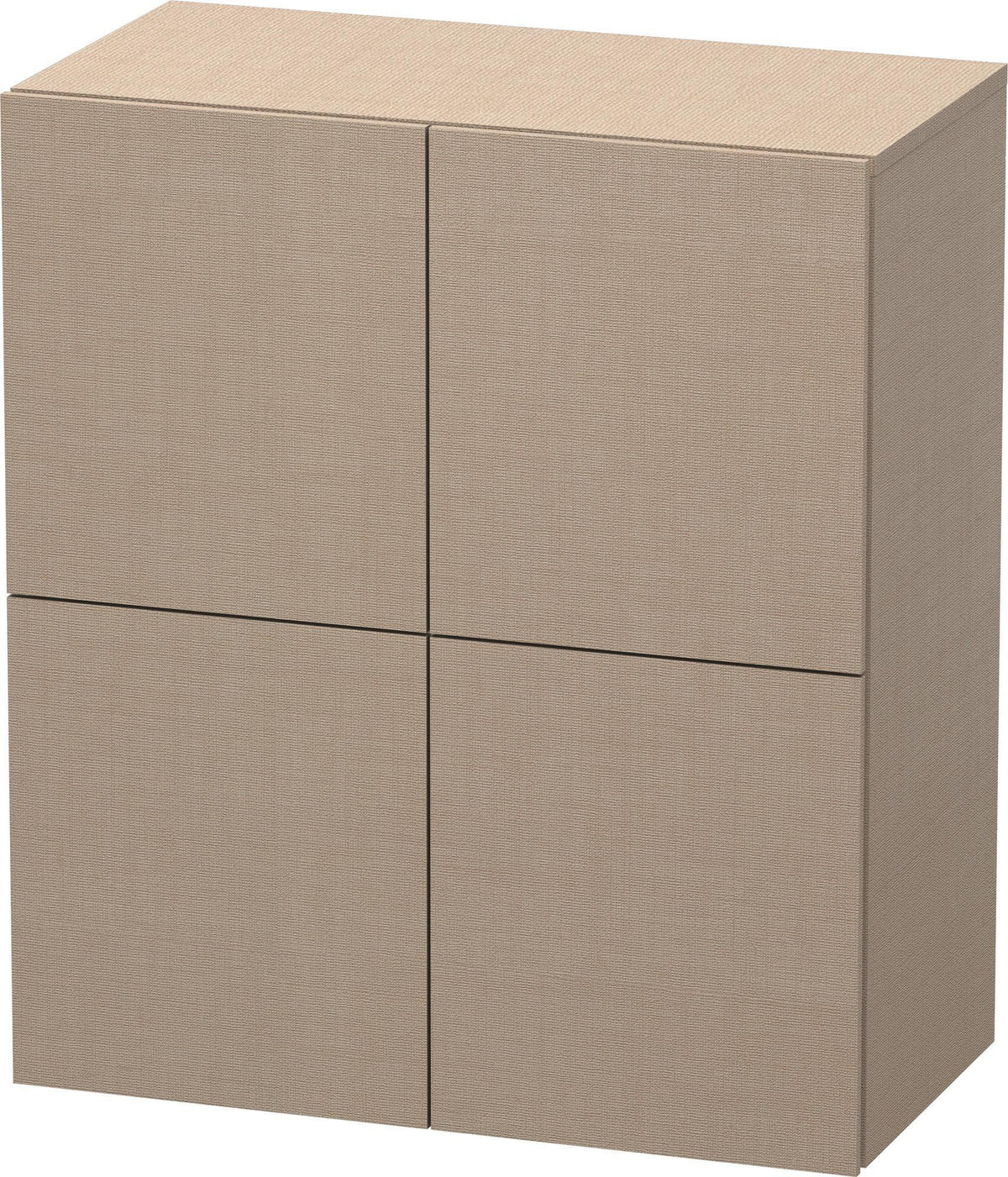 Duravit Halbhochschrank L-Cube 363x700x800 mm, 2 Türen, Betongrau Matt, wandhängend