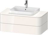 Duravit Happy D.2 Konsolenwaschtischunterbau 1000 mm taupe supermatt mit LED-Innenbeleuchtung und Tip-On