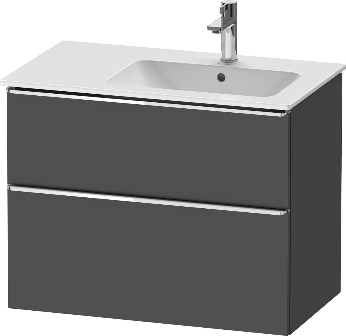 DURAVIT D-Neo Waschtischunterbau 810 mm Weiß Matt mit Bronze Griff und Soft-Close