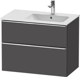 DURAVIT D-Neo Waschtischunterbau 810 mm Weiß Matt mit Bronze Griff und Soft-Close
