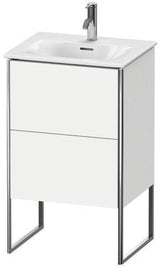 Duravit XSQUARE Waschtischunterbau 840 mm weiß matt – 2 Auszüge mit Tip-On-Technik