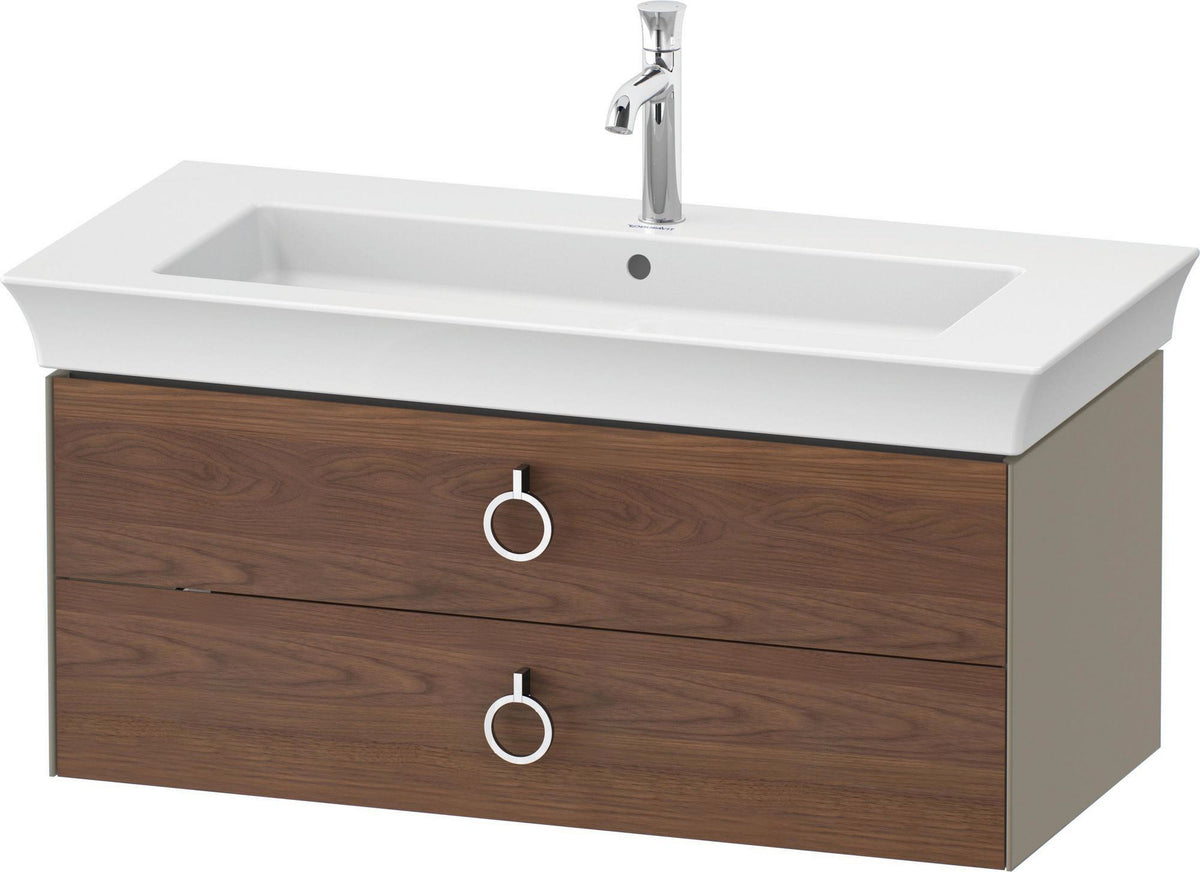 DURAVIT Waschtischunterbau White Tulip wandhängend 984 mm mit 2 Schubkästen, weiß seidenmatt