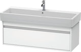 DURAVIT Ketho Waschtischunterbau 1150 mm weiß matt, 1 Auszug, wandhängend, Soft-Close