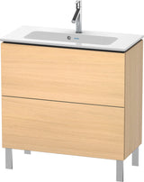 Duravit L-Cube Waschtischunterbau 820 mm, 2 Auszüge, bodenstehend, Weiß Matt