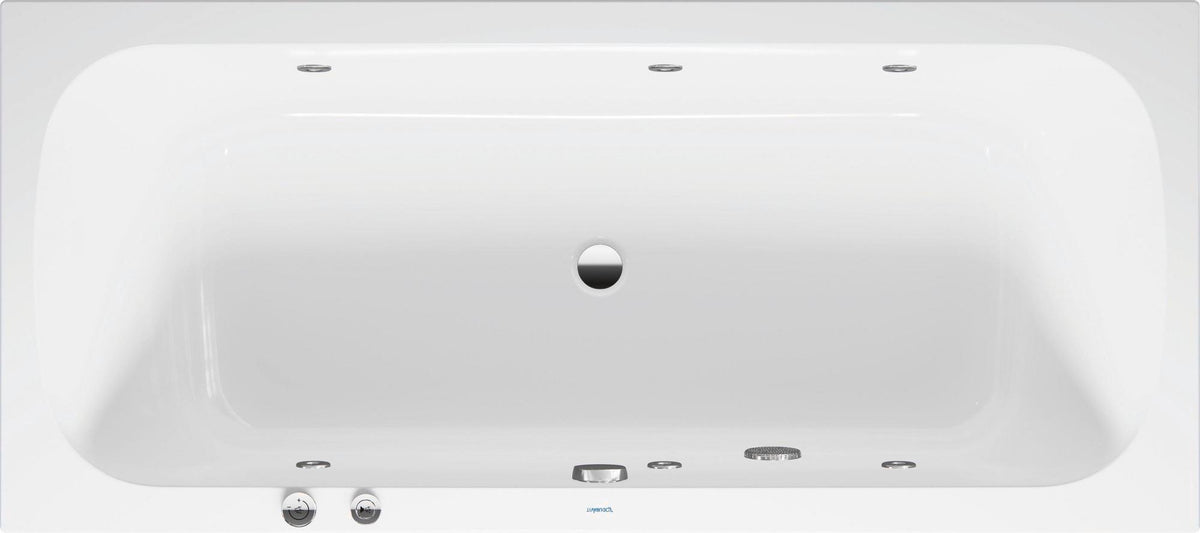 DURAVIT Qatego Whirlwanne 1800x800mm Einbau mit Jet-System, 2 Personen, Weiß