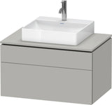 Duravit L-Cube Waschtischunterbau 820 mm taupe supermatt mit Tip-On-Technik
