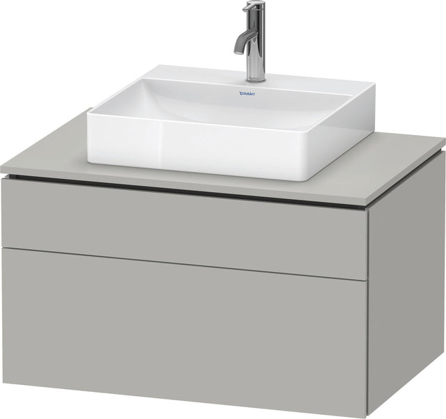 Duravit L-Cube Waschtischunterbau 820 mm taupe supermatt mit Tip-On-Technik