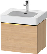 DURAVIT D-Neo Waschtischunterbau 584 mm Eiche Schwarz Matt mit Bronze Griff
