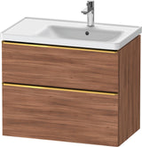 Duravit D-Neo Waschtischunterbau 784 mm Eiche Schwarz Bronze, wandhängend, 1 Auszug