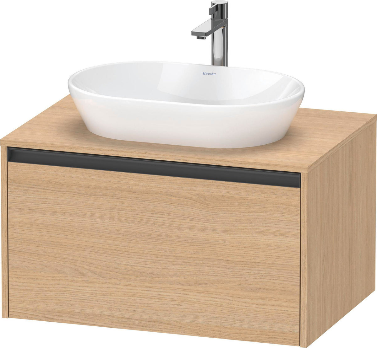 DURAVIT Ketho.2 Konsolen-Waschtischunterbau 800 mm betongrau matt mit 1 Auszug