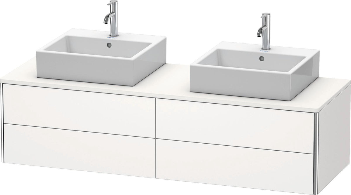 Duravit XSquare Waschtischunterbau 1600 mm betongrau matt, 4 Schubkästen, wandhängend