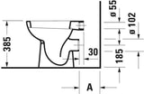 DURAVIT D-Code Stand-WC 480 mm Tiefspüler, Abgang waagerecht, weiß