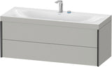 DURAVIT XViu c-bonded Waschtischunterschrank 1200 mm, 2 Schubkästen, schwarz matt / betongrau matt