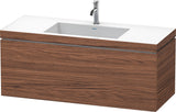 DURAVIT L-Cube c-bonded Waschtischset 1200 mm Nussbaum Natur mit Vero Air Waschtisch und Auszug