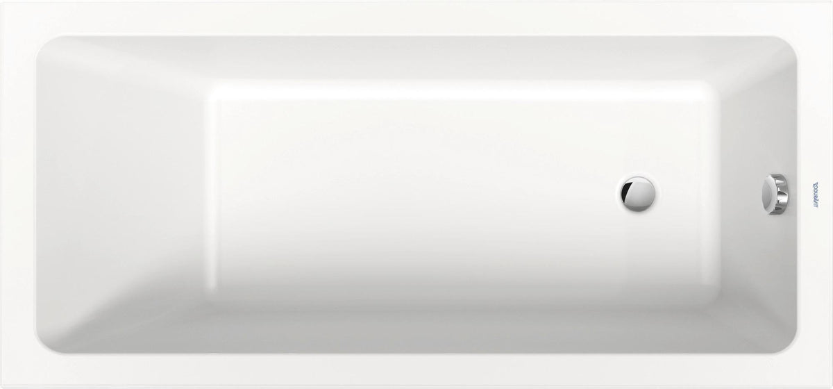 Duravit No.1 Badewanne 1500x700 mm Einbauversion mit 1 Rückenschräge in Weiß